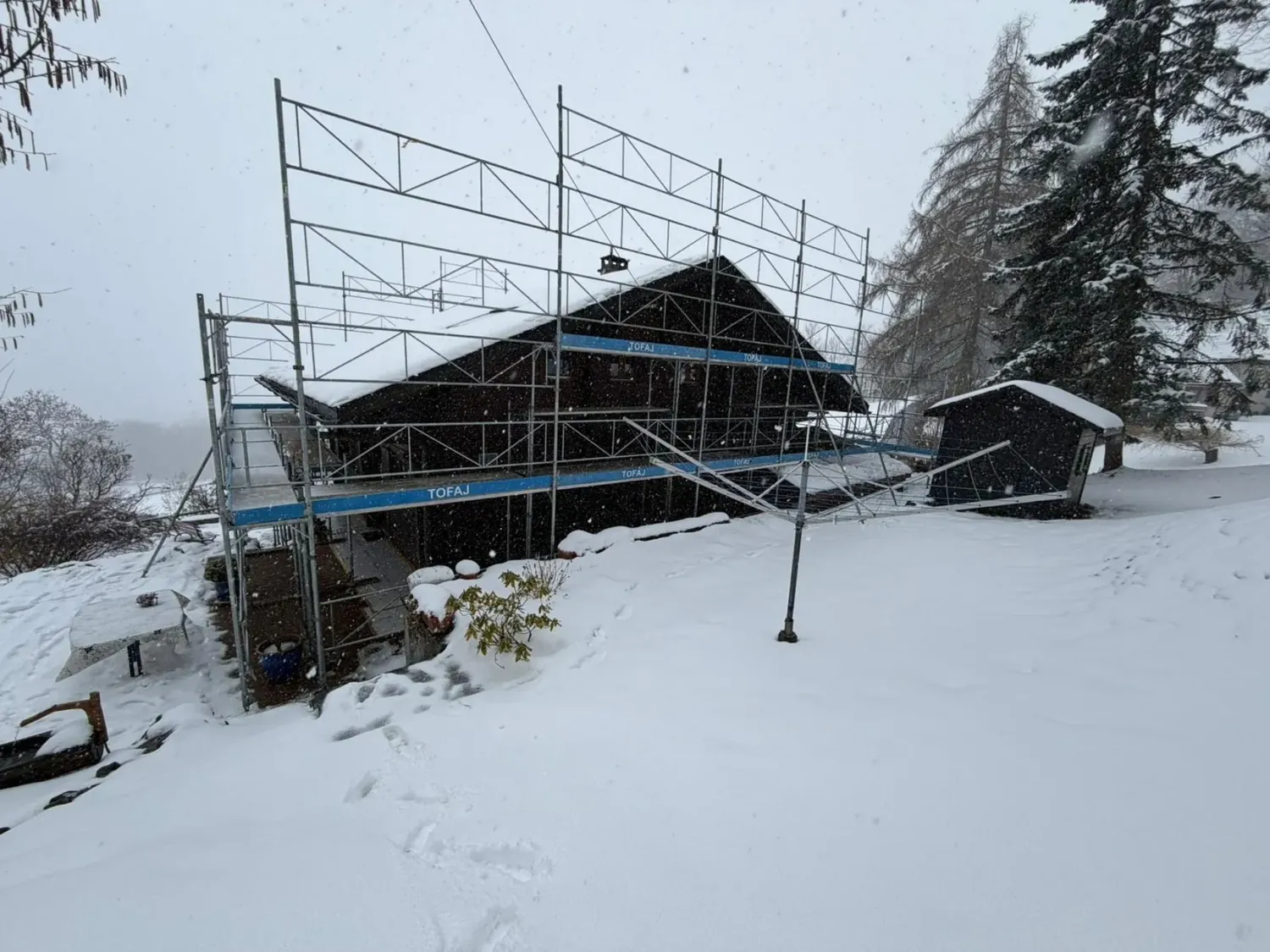 Chantier TOFAJ sous la neige